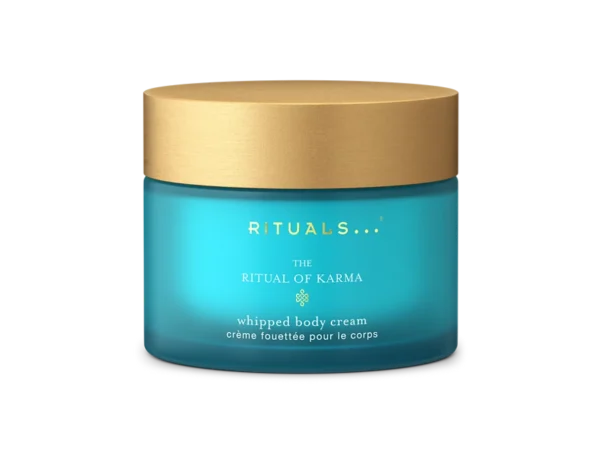 Rituals The Ritual of Karma Whipped Body Cream 220ml 48-Hour Hydration Refillable Rituals The Ritual of Karma Whipped Body Cream 220ml glass jar