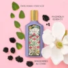 Gucci Flora Gorgeous Magnolia Eau de Parfum with Berries and Patchouli. Gucci Flora Gorgeous Magnolia perfume bottle