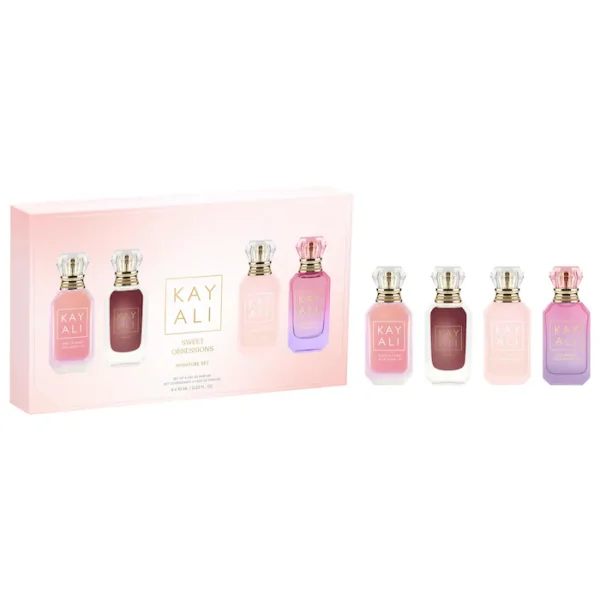 Kayali Sweet Obsessions Miniature Set Vanilla Candy Rock Sugar Marshmallow Rose Royale 4x10ml Kayali Sweet Obsessions Miniature Set four fragrances 10ml each