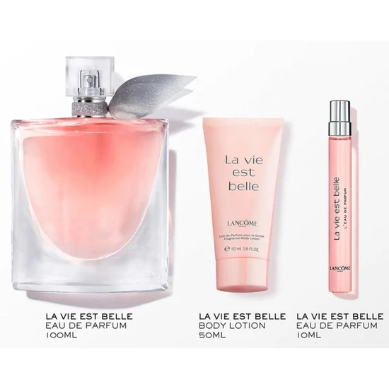 Lancôme La Vie Est Belle Gift Set-100ml Eau De Parfum+ 10ml Eau De Parfum +50ml Lancôme La Vie Est Belle Gift Set