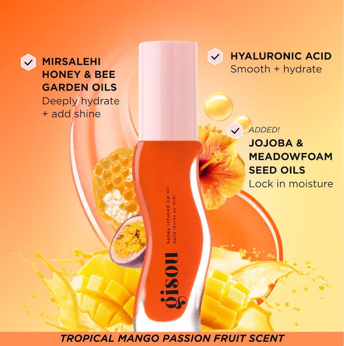 Gisou Honey Infused Lip Oil- Mango Passion Punch