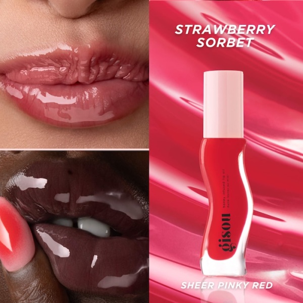 Gisou Honey Infused Lip Oil - Strawberry Sorbet