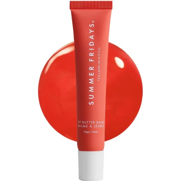 Summer Fridays Lip Butter Balm Poppy sheer coral tint