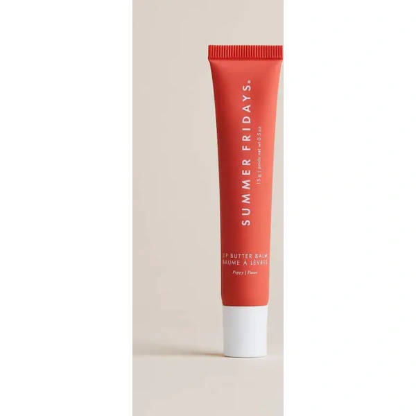 Summer Fridays Lip Butter Balm Poppy sheer coral tint