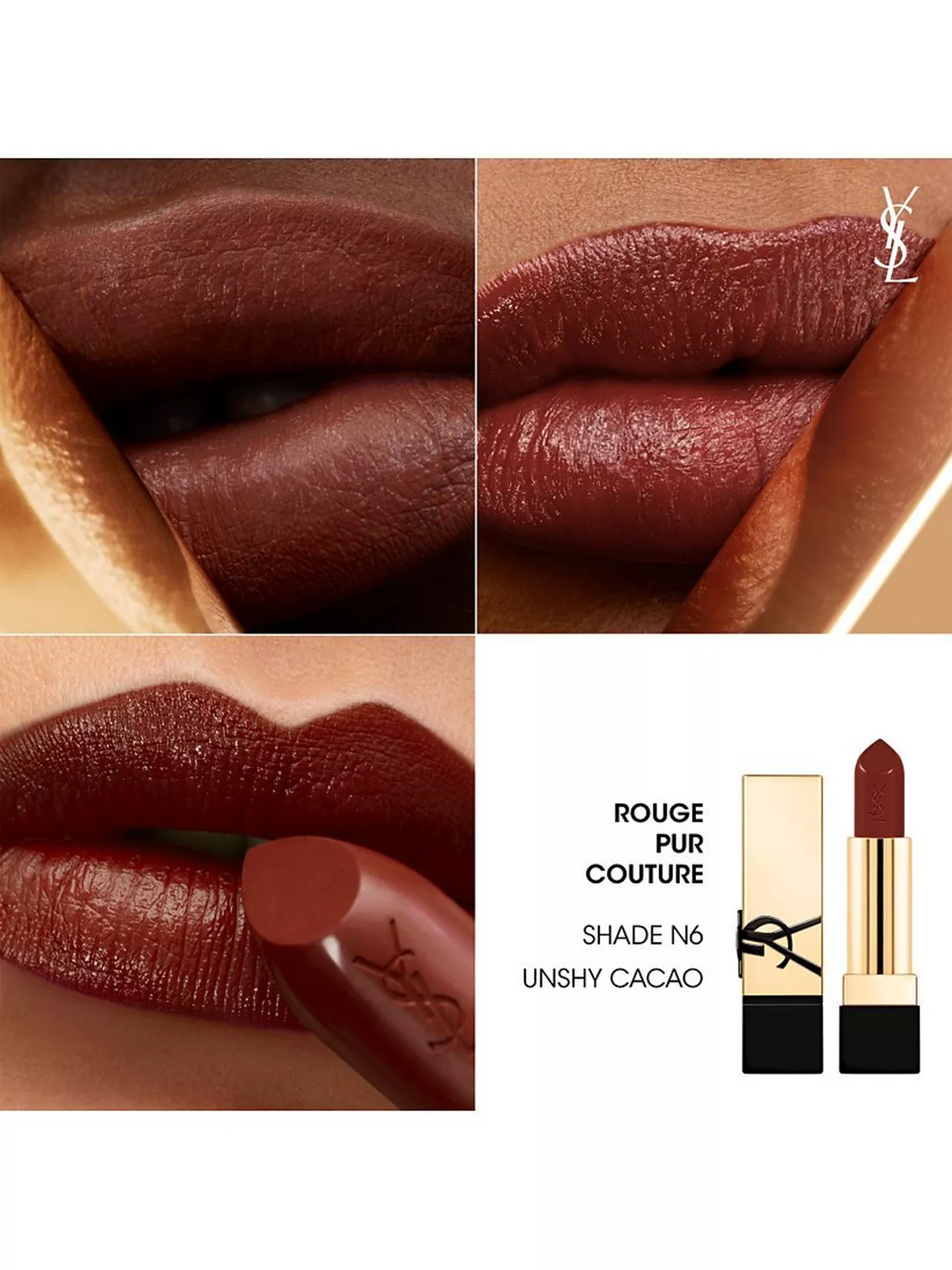 YSL Rouge Pur Couture Satin Lipstick N6 Unshy Cacao YSL Rouge Pur Couture Satin Lipstick N6 Unshy Cacao