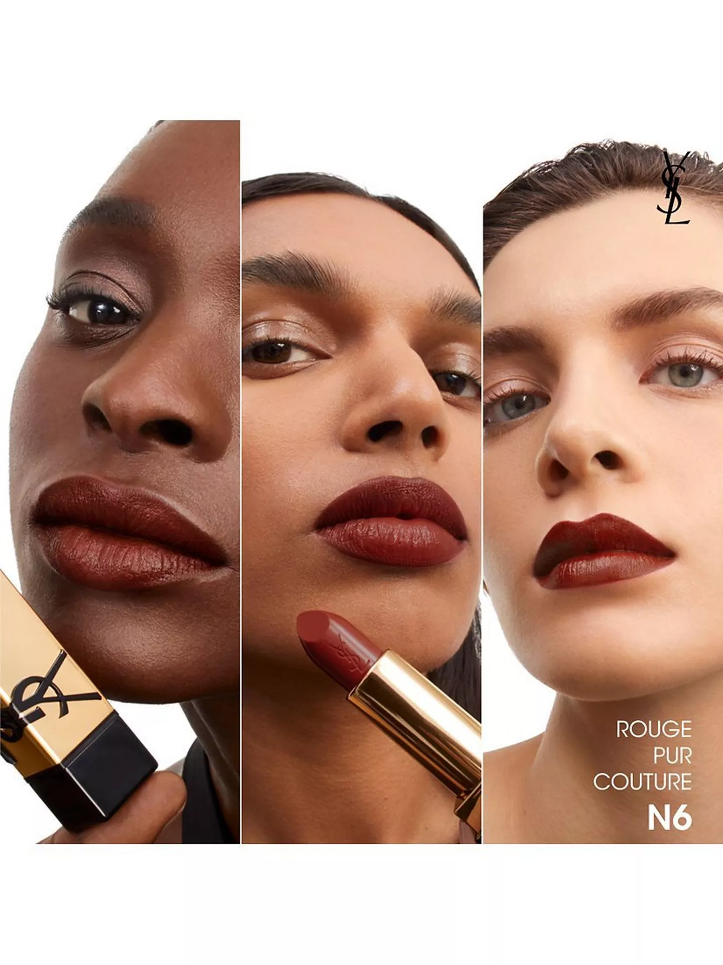 YSL- Rouge Pur Couture Lipstick, N6 Unshy Cacao YSL Rouge Pur Couture Satin Lipstick N6 Unshy Cacao