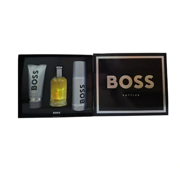 Hugo Man 3-Piece Gift Set EDT shower gel and deodorant spray