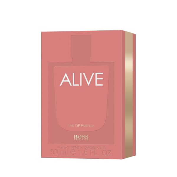Shop Hugo Boss Alive Eau de Parfum for Women 50ml. A fruity floral woody fragrance with apple, plum, jasmine sambac, and vanilla for a warm, radiant scent.