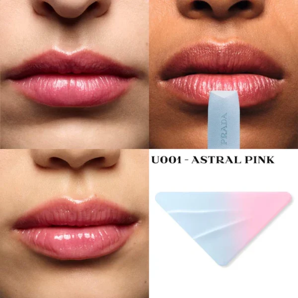 Prada Mini Lipstick and Balm Set Astral Pink Balm Quartz and Mahogany Lipsticks Prada Mini Lipstick and Balm Set with three lip products