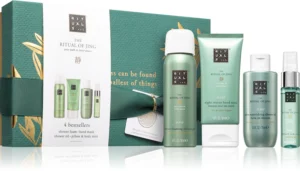 Rituals The Ritual of Jing Small Gift Set Shower Foam Oil Body Cream Pillow Mist Sacred Lotus Jujube Rituals The Ritual of Jing Small Gift Set four piece body care